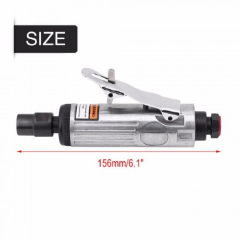 1/4Inch 90PSI 20000-23000RPM Aluminum Alloy Pneumatic Air Die Grinder Grinding Kit Polishing Engraving Tool