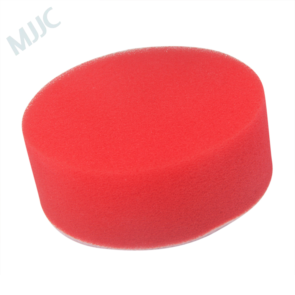 MJJC 3 Inch Cutting Pad Buffing Polishing Car Buffing Pad Sponge Foam Polishing Pad Red Foam Polish Pad Hook amp; Loop Interface