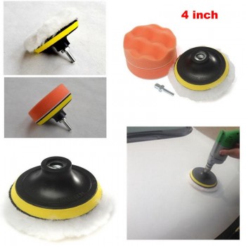 Youwinme 4 Inch Car Paint Care Polishing Sponge Waxing Buffing Pads Kit Compound For Auto Car Wash Cleaning Tool 7Pcs/Set