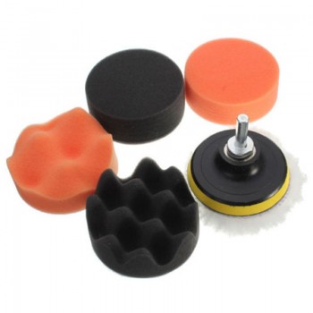 Youwinme 4 Inch Car Paint Care Polishing Sponge Waxing Buffing Pads Kit Compound For Auto Car Wash Cleaning Tool 7Pcs/Set