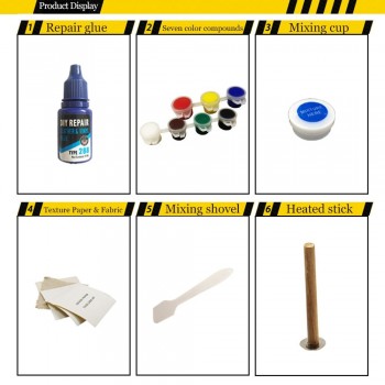 LocBondso 1 Set DIY Sofa Auto Car Seat Leather Upholstery Hole Burns No Heat Liquid Vinyl Glue Fix Rips Repair Tool Kit