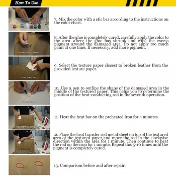 LocBondso 1 Set DIY Sofa Auto Car Seat Leather Upholstery Hole Burns No Heat Liquid Vinyl Glue Fix Rips Repair Tool Kit