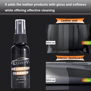 High gloss 50mL Car Wax Auto Interior Restorer Dashboard Leather sofa seat Trim Dust Removal Liquid safe non-toxic Cockpit Care