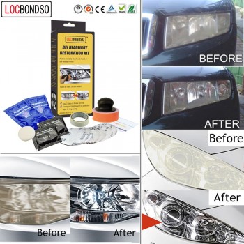 LocBondso 1 Set Auto Car Headlight Lens Restoration System Professional Vehicle Restorer Manually Repair Polishing Tools Kit