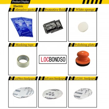 LocBondso 1 Set Auto Car Headlight Lens Restoration System Professional Vehicle Restorer Manually Repair Polishing Tools Kit