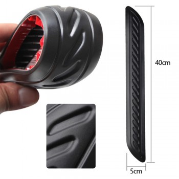 BU-Bauty Universal 2pcs Plastic Black Rubber Bumper Corner Guard Protector For Car Auto Decoration Strip Accessories