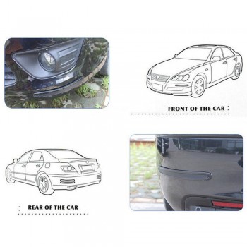 BU-Bauty Universal 2pcs Plastic Black Rubber Bumper Corner Guard Protector For Car Auto Decoration Strip Accessories