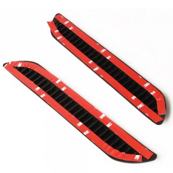BU-Bauty Universal 2pcs Plastic Black Rubber Bumper Corner Guard Protector For Car Auto Decoration Strip Accessories
