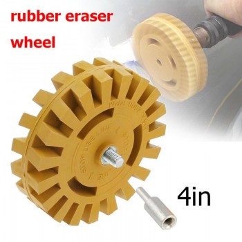 Car Cleaning Care Pinstripe Decal Eraser Wheel Pad Rubber Disk Pneumatic Car Decals Sticker Remover Remove Tools