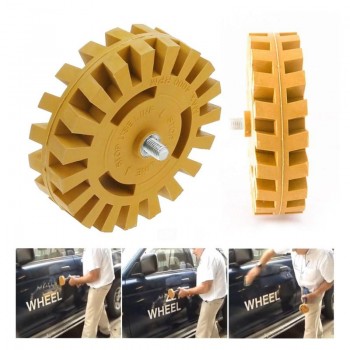 Car Cleaning Care Pinstripe Decal Eraser Wheel Pad Rubber Disk Pneumatic Car Decals Sticker Remover Remove Tools