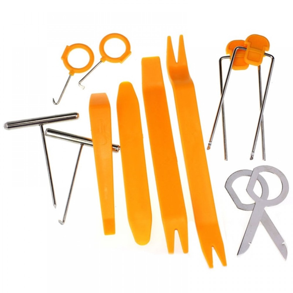 2018 HOT SALE  New Set 12pcs Car Radio Door Clip Panel Trim Dash Audio Removal Pry Tool  YYH*  Free Shipping  Vicky