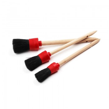 Youwinme 5pcs Car Air Vent Detailing Cleaning Brushes Washer Natural Boar Hair Brush Auto Dash Panel Cleaning Brushes Towel Set
