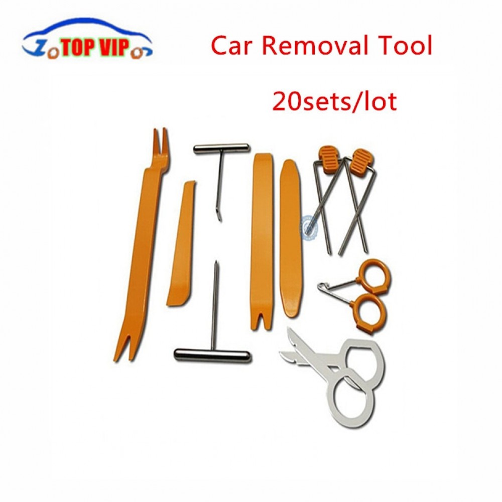 20sets DHL Plastic 12Pcs/Set Automobile Car Removal Tool Installer Pry Repair Sets Dash Audio Stereo GPS Repairing Tool