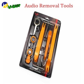 DHL 50pcs Free Shipping Car Radio Removal Set for Car Radio Door Clip Panel Trim Dash Audio Removal Pry Tool Repairing Tool