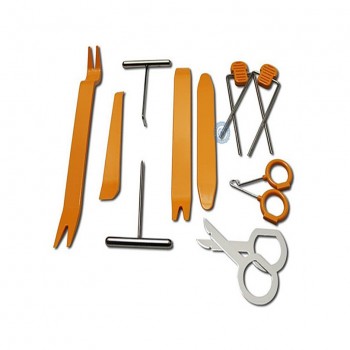 DHL 50pcs Free Shipping Car Radio Removal Set for Car Radio Door Clip Panel Trim Dash Audio Removal Pry Tool Repairing Tool