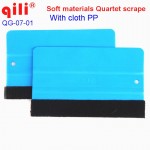 Free shipping squeegee high quality wrapping scraper with cloth pp sticker scraper car wrap tools felt scarper squeegee