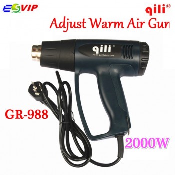 Qili QR-988 2000W heat gun hot air gun Car foil baking gun roasted gun industrial hair dryer plastic torch Vinyl Film Install To