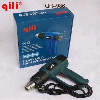 QILI QR-986 Adjustable temperature Stepless thermostat hot air gun2000W heat gun Car foil roasted gun industrial hair dryer