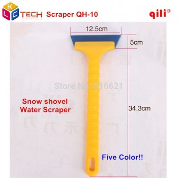 200pcs/lot Qili QH-10 DHL Snow Scraper Ice Squeegee Window Squeegee Handle Rubber Squeegee 34.5*12.5cm with Rubber blades