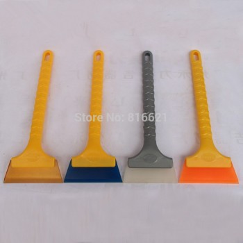200pcs/lot Qili QH-10 DHL Snow Scraper Ice Squeegee Window Squeegee Handle Rubber Squeegee 34.5*12.5cm with Rubber blades