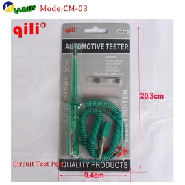 DHL10pcs Free Qili CM03A Circuit Tester Green Color Electrical Test Tester Pen Spring Wire Professional Tool Voltage Test Pen