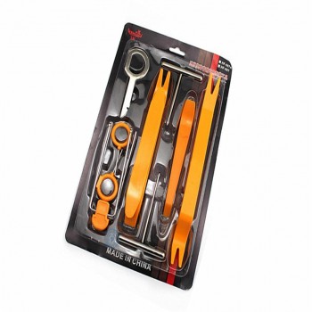 Professional Car Auto Panel Audio Refit Trim Removal Tools full set 12pcs Set Kit Univesal Car Pry Refitting Tool free shipping