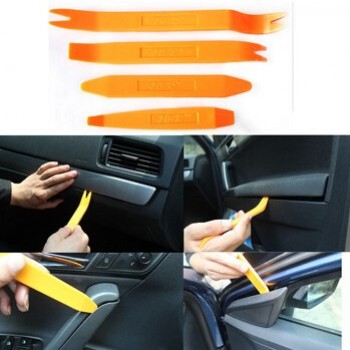 BU-Bauty 4Pcs Portable Auto Car Radio Panel Door Clip Panel Trim Dash Audio Removal Installer Pry Kit Repair Tool Pry Tool