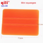 100pcs / DHL free QILI QG-08 mini window plastic squeegee window wiper orange mini-squeegee small craper tool  size 7.5x5.5cm