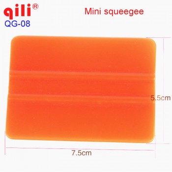 100pcs / DHL free QILI QG-08 mini window plastic squeegee window wiper orange mini-squeegee small craper tool  size 7.5x5.5cm