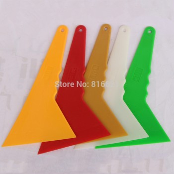 60pcs Qili QG-34Plastic Tirangular Scaper Industry Floor Squeegee Handle Window Tint Film Install Tools Old Film Cleaning Tool
