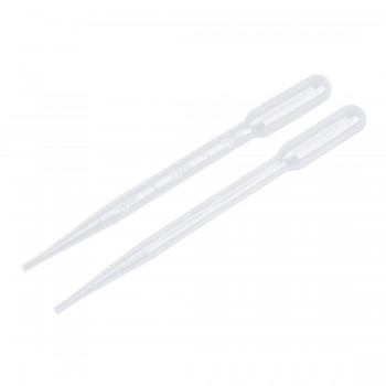 100 Pcs Clear White Plastic 7.1 Long Liquid Dropper Pasteur Pipette 3ml