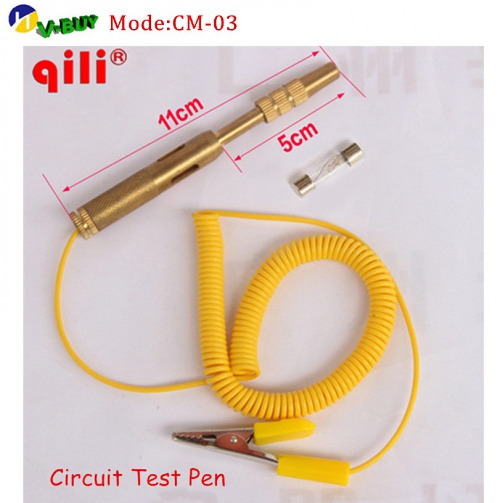 Qili CM-03 Auto Car Truck Motorcycle Golden Circuit Voltage  Copper Tester Test Pen