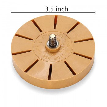 Audew 3.5 Inch Durable Rubber Eraser Wheel For Remove Car Glue Adhesive Sticker Pinstripe Decal Graphic Auto Repair Paint Tool