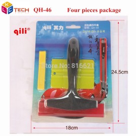 10sets/lot Qili QH-46 4pcs packages Wrap Vinyl Tools Car vinyl Film wrap tool ICE Snow Water there in one set squeegee Scraper