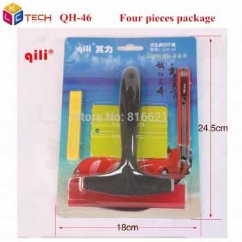 10sets/lot Qili QH-46 4pcs packages Wrap Vinyl Tools Car vinyl Film wrap tool ICE Snow Water there in one set squeegee Scraper