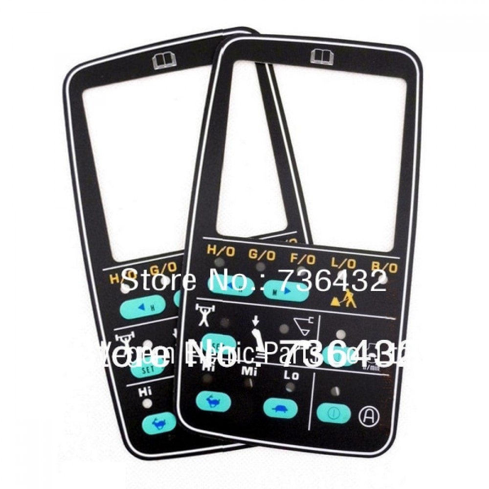 Free shipping! Excavator Monitor keypad sticker/monitor surface/keypad sticker/paster (English) apply to Komatsu PC200-6