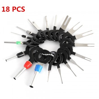 3pcs,8pcs,11pcs 18pcs Car Plug Circuit Board Wire Harness Terminal Extraction Pick Connector Crimp Pin Back Needle Remove Tool