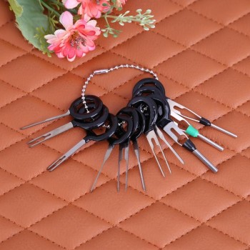 11 Pcs Auto Car Plug Circuit Board Wire Connector Pin Removal Harness Terminal Extraction Pick Crimp Pin Back Needle Set