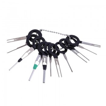 11 Pcs Auto Car Plug Circuit Board Wire Connector Pin Removal Harness Terminal Extraction Pick Crimp Pin Back Needle Set