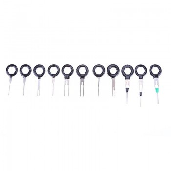 11 Pcs Auto Car Plug Circuit Board Wire Connector Pin Removal Harness Terminal Extraction Pick Crimp Pin Back Needle Set