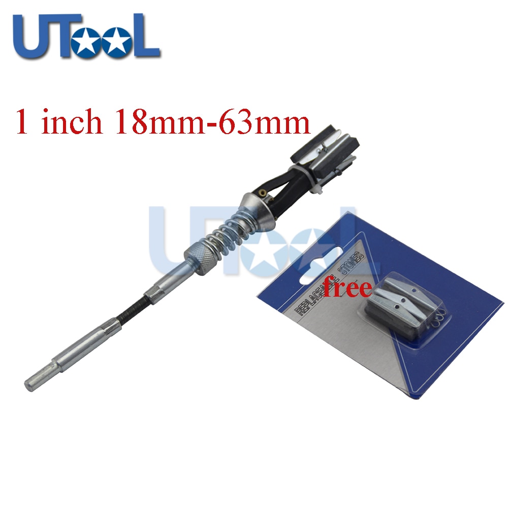 3 jaw Adjustable Brake Piston Cylinder Hone Tool 18mm-63mm with 30mm Replaceable Stones Set