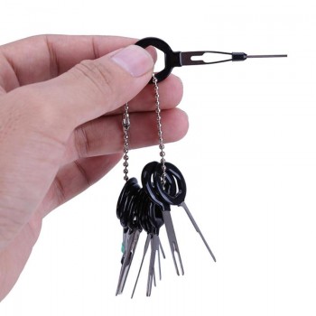 11 Pcs Auto Car Plug Circuit Board Wire Connector Pin Removal Harness Terminal Extraction Pick Crimp Pin Back Needle Set