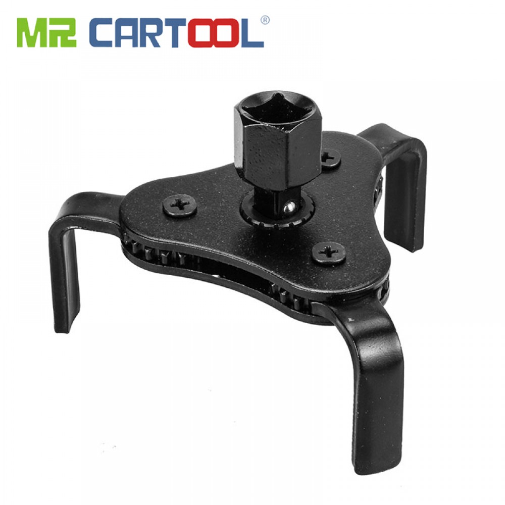 MR CARTOOL 55-108mm Oil Grid Filter Wrench 3 Jaw Adjustable Car Removal Tool Triangle Remover For 13mm 1/2 9.5mm 3/8 Drive