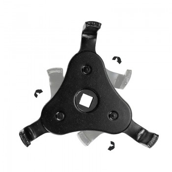MR CARTOOL 55-108mm Oil Grid Filter Wrench 3 Jaw Adjustable Car Removal Tool Triangle Remover For 13mm 1/2 9.5mm 3/8 Drive