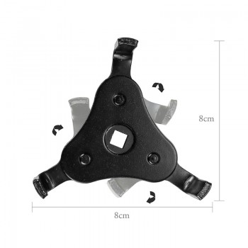 MR CARTOOL 55-108mm Oil Grid Filter Wrench 3 Jaw Adjustable Car Removal Tool Triangle Remover For 13mm 1/2 9.5mm 3/8 Drive