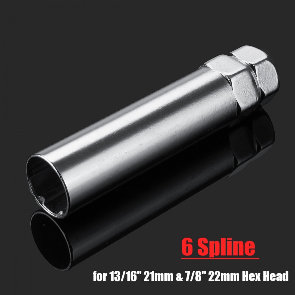 3.5 inch 0.8 inch 6 Spline Drive Wheel Nut Key Hex Socket Wrench Steel
