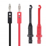 2pcs Piercing Test Clip and 2 pcs banana lines,  Heavy-Duty Insulation Piercing Probe Automotive test Clip with back probe