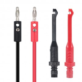 2pcs Piercing Test Clip and 2 pcs banana lines,  Heavy-Duty Insulation Piercing Probe Automotive test Clip with back probe