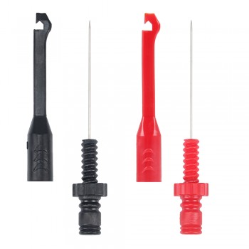 2pcs Piercing Test Clip and 2 pcs banana lines,  Heavy-Duty Insulation Piercing Probe Automotive test Clip with back probe
