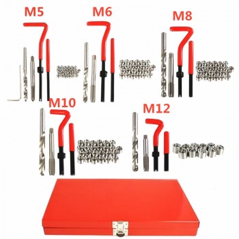 131Pcs/Set Engine Block Restoring Damaged Thread Repair Tool Kit M5x0.8 M6x1.0  M8x1.25 M10x1.5 M12x1.75 Free Shipping